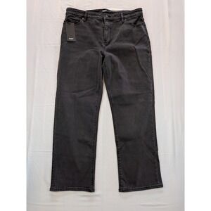 NEW Hudson Womens Straight Leg Jeans Washed Black High Rise Size 14